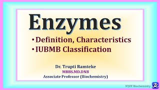 1 Enzymes Definition Classification Enzymes  Biochemistry  NJOYBiochemistry [upl. by Aniret]