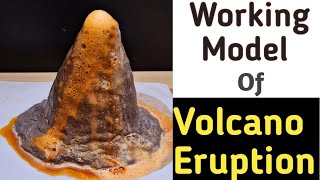 Working Model of Volcano Eruptionhow to make VolcanoSchool project for exhibitionKansal Creation [upl. by Azalea]