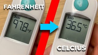 BRAUN Thermoscan von Fahrenheit auf Celsius [upl. by Anirtik]