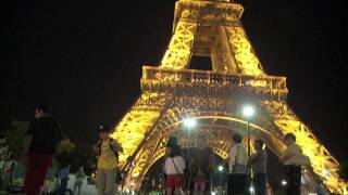 Eiffel Tower at Night in HD  William Chiu in Paris [upl. by Enomis558]