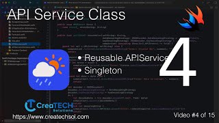 SwiftUI Weather App 4 Creating an APIService Singleton Class [upl. by Sherilyn]