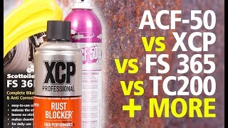 Best corrosion protectant PART 1 ACF50 vs XCP vs WD40 vs SDoc vs FS 365 vs ACS TC and more [upl. by Eiznil]