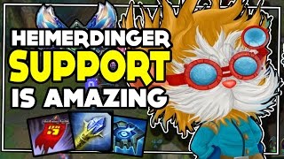 HEIMERDINGER OP SUPPORT IN RANKED  League of Legends [upl. by Hullda]