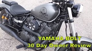 Yamaha Star Bolt 30 Day Owner Likes and Dislikes Review [upl. by Cerellia]