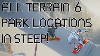 ALL 6 TERRAIN PARK SPOTS IN STEEP [upl. by Rudolph]