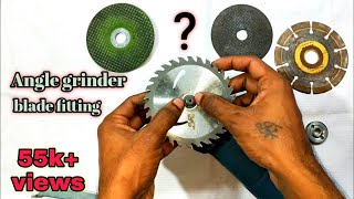 how to change angle grinder discs  angle grinder all blade fitting [upl. by Rothberg]