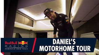 F1 Cribs Daniel Ricciardos Motorhome for Europe [upl. by Hobbs]