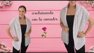 ❤SACOCHAQUETA MAGNOLIAS A CROCHET PARTE1 FACIL Y RAPIDO CON LA COMADRE [upl. by Sigismundo]