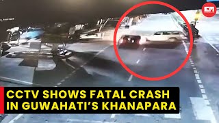 Tragic Khanapara crash CCTV footage reveals moments before collision [upl. by Flita666]