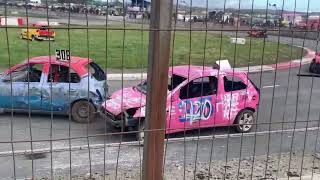 Nutts Corner Raceway All Micro Banger Crashesshunts 24th March 2024 [upl. by Ahsenad]