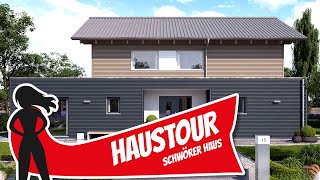 Haustour Einfamilienhaus mit großem Homeoffice  Fertighaus von Schwörer Haus  Hausbau Helden [upl. by Rupert]