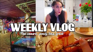 VLOG I BROKE MY CAMERA FAMILY TIME GAME NIGHT amp ARCADE FUNNY PRANK amp MORE [upl. by Kelton348]