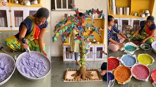 Interesting ideas that can be made from recycled Paper and Cardboard  Tree making  Room Makeover [upl. by Arikahs782]