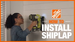 How to Install Shiplap  The Home Depot [upl. by Barren]