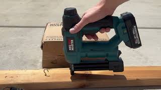 Cordless Nail Gun Battery Powered NEU MASTER Battery Brad Nailer Review [upl. by Benson]