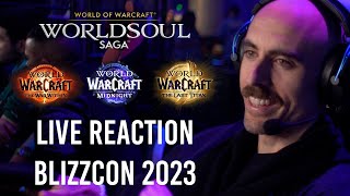 Bajheera Live Reaction at Blizzcon 2023  NEW WOW EXPANSION REVEAL [upl. by Hsima]