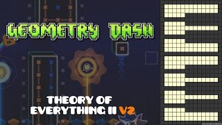 Geometry Dash  Theory Of Everything 2 Ver2 Piano Cover [upl. by Carina]