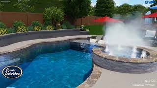 Teh Reed Family  Freeform Pool with Spillover Spa [upl. by Ruffin607]