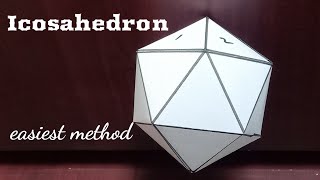 How to make Icosahedron with paper । 3d maths model celestial planetary shape [upl. by Nerej]