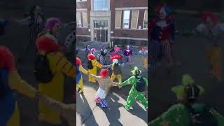 100 clowns dancing clown school shorts [upl. by Liuqa264]