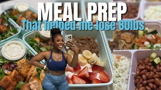 MEAL PREP FOR WEIGHT LOSS This actually helped me lose 80lbs High protein [upl. by Arras]