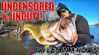 Texas Spring Bass Fishing RAW and UNCUT  Unbelievable 100 Pounds of Bass in 3 Hours [upl. by Ainafets670]