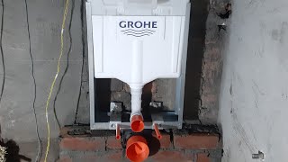 Concealed cistern flush tank installing GROHE [upl. by Bedelia]