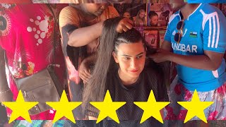 I WENT TO THE BEST REVIEWED HAIR STYLIST IN ZANZIBAR [upl. by Akim]