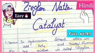 Ziegler Natta polymerisationHindiMsc chemistryziegler catalyst organotransition metal chemistry [upl. by Ahcim]