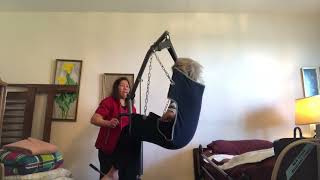 HOW TO USE HOYER LIFT TO AVOID HEAVY LIFTING WITH THE PATIENTCAREGIVER IN NY [upl. by Brenan]