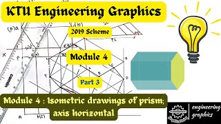 KTU Engineering Graphics Module 4 Part 3 Isometric drawings of Prism [upl. by Loredo482]