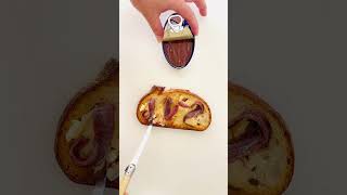 Toast or Tapas Savour each bite of this simple anchovy toast asmr asmreating [upl. by Mosa371]