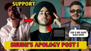 SHUBHs APOLOGY POST  DINO JAMES STORY FOR SHUBH DELETED  KING ON DISS TRACKS HIS REPLY [upl. by Reeta]