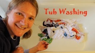 How to Hand Wash Cloth Diapers  Tub amp Plunger Routine [upl. by Suirauqram]