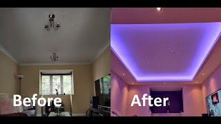 Fibre Optic Star and RGB LED Ceiling DIY Build [upl. by Melda]