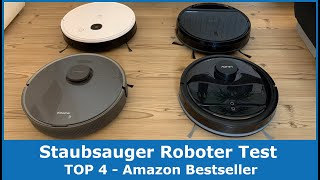 ROBOTER STAUBSAUGER TEST 2022  TOP 4  Amazon Bestseller im Test Saugroboter mit Wischfunktion [upl. by Rivard]