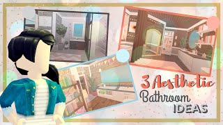 Bloxburg  3 Aesthetic Bathroom Ideas NO ADVANCED PLACING  Roblox [upl. by Sisak541]