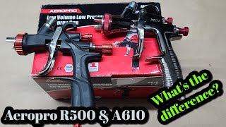 Aeropro A610 amp R500 Whats The Difference Chinese LVLP Spray Guns [upl. by Tterraj]