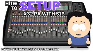 X32 PA Setup with S16 [upl. by Yenffit]