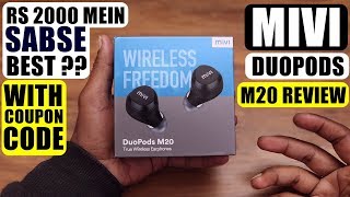 Mivi Duopods M20 New true wireless earphone unboxing amp review Best earphone under Rs 2000 [upl. by Basile]