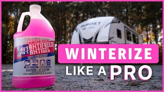 Winterize Your RV Camper with Antifreeze for Cold Weather Blowing Out Travel Trailer Water Lines [upl. by Treboh]