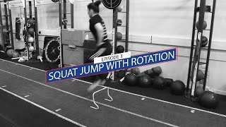 Judo Training Tips Squat Jump with Rotation [upl. by Nwonknu]