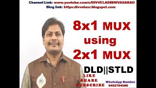 8X1 MUX using 2X1 MUX  8x1 multiplexer using 2x1  implementation of 8x1 mux using 2x1 mux  DLD [upl. by Ver158]