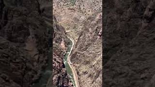 View of Arkansas River through Royal Gorge suspension bridge america suspensionbridge colorado [upl. by Iblehs]