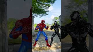 SpiderMan Punch  Spiderman transforms into Super SpiderMan and fights Venom short spiderman [upl. by Gnuoy]