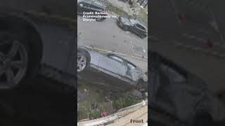 Dramatic Moment OutofControl Car Crashes Into Row of Bradford Homes [upl. by Ericka]