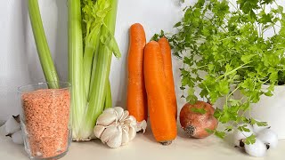 Carrot Lentil and Celery Soup  Carrot and Lentil Soup Recipe [upl. by Mario]