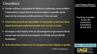 Teaching GeoEthics Across the Geoscience Curriculum [upl. by Raveaux101]