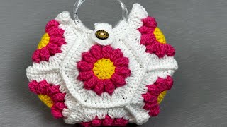 PASO A PASO PARA TEJER CARTERA A CROCHET [upl. by Salomon70]