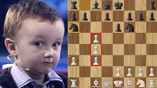 3 Year Old Chess Prodigy Misha vs Anatoly Karpov [upl. by Aidam]